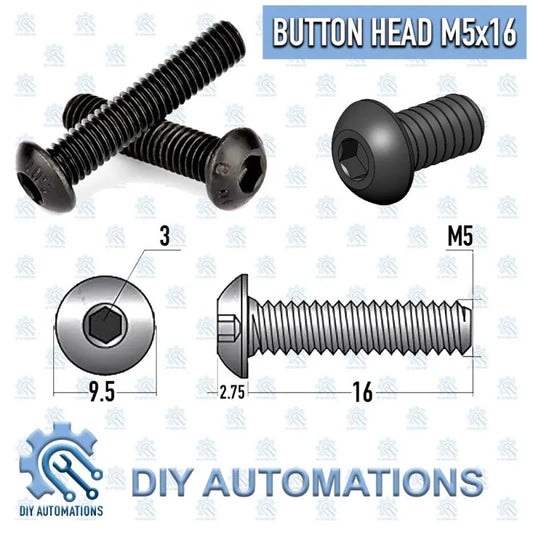 (Button Head Screw ) Bhs M5x16 (BLACK)