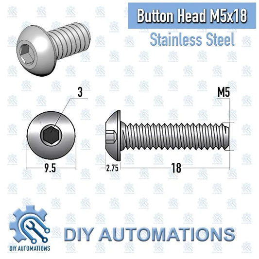 (Button Head Screw)  Bhs M5x18 (SILVER)