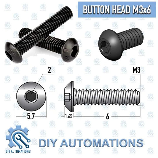 (Button Head Screw) Bhs M3x6 (BLACK)